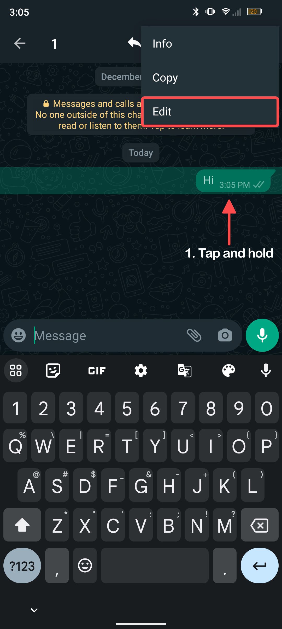 How to edit messages on WhatsApp