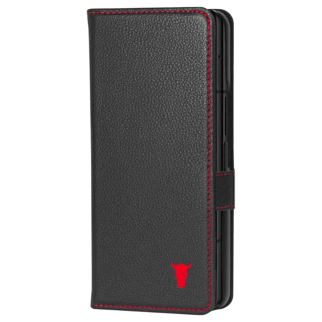 Andantannerie Phoenix Embossed Leather Wallet Case for Galaxy Z Fold 4 5G