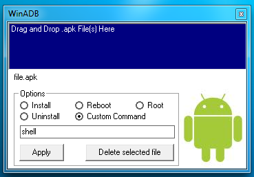 WinADB, GUI Front-End for Android adb Commands