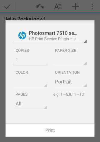 Android Print Dialog Hands on with KitKat’s built-in printer support (video)