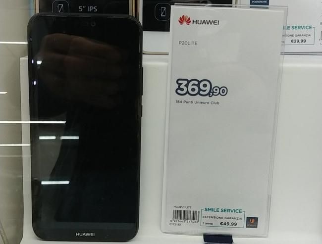 Huawei P20 Lite casually shows up at Italian retailer, leaked
