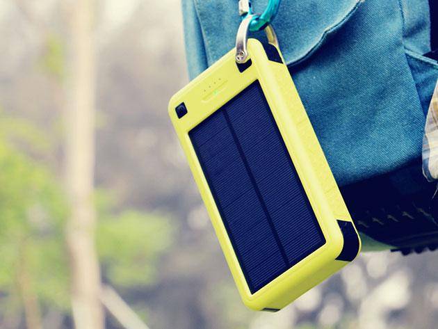 53% off solar-powered 26,800mAh external battery