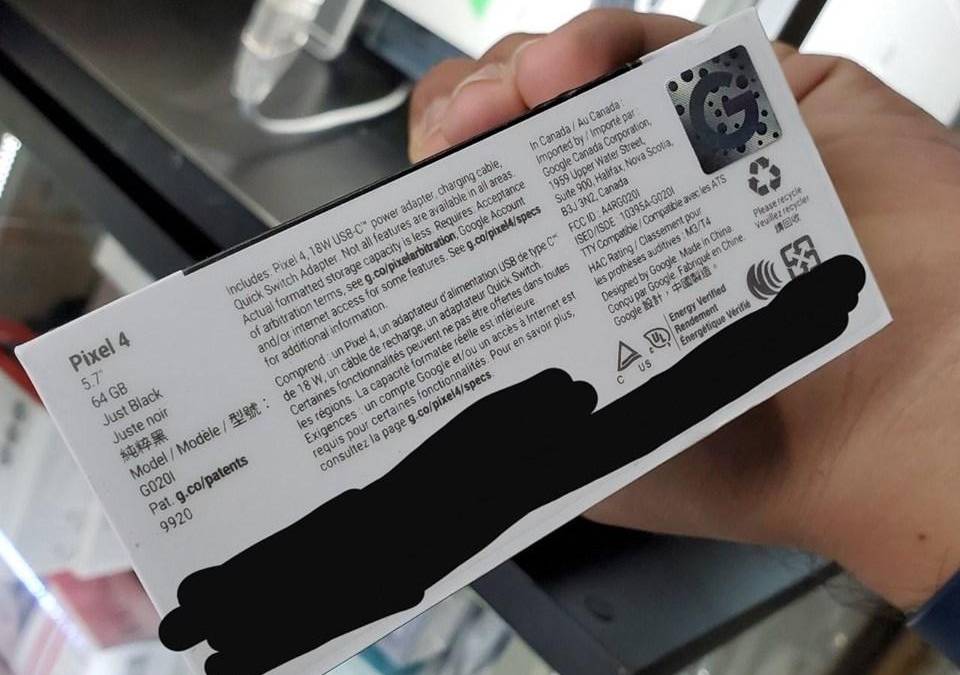 Google Pixel 4 retail box leaks ahead of launch