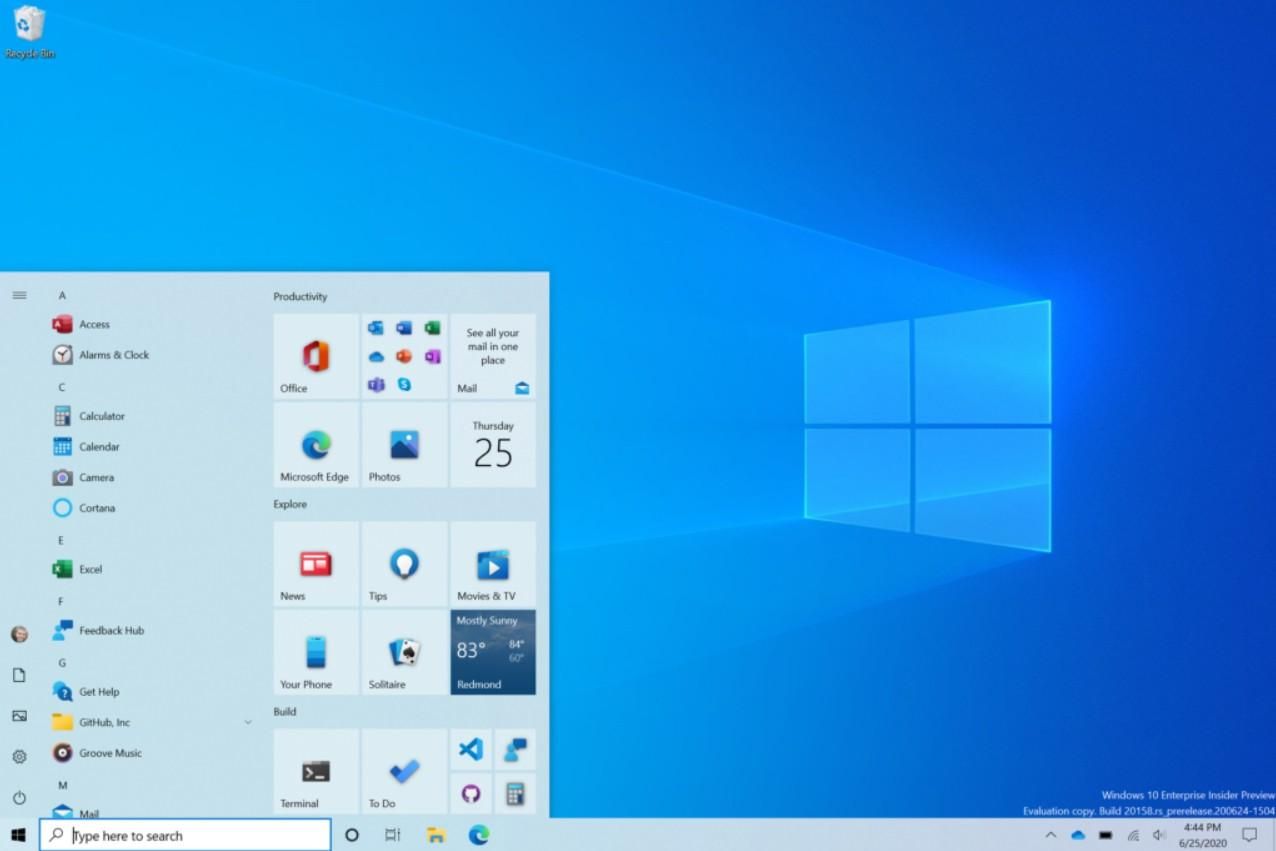 Microsoft reveals a new Start menu design for Windows 10 with