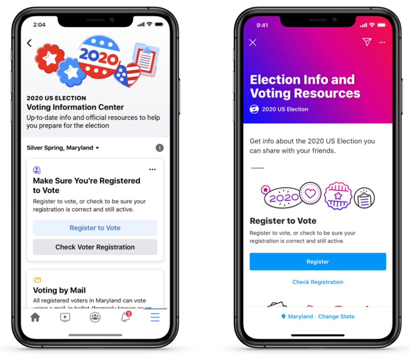 Facebook launches US 2020 Voting Information Center on FB, Instagram ...