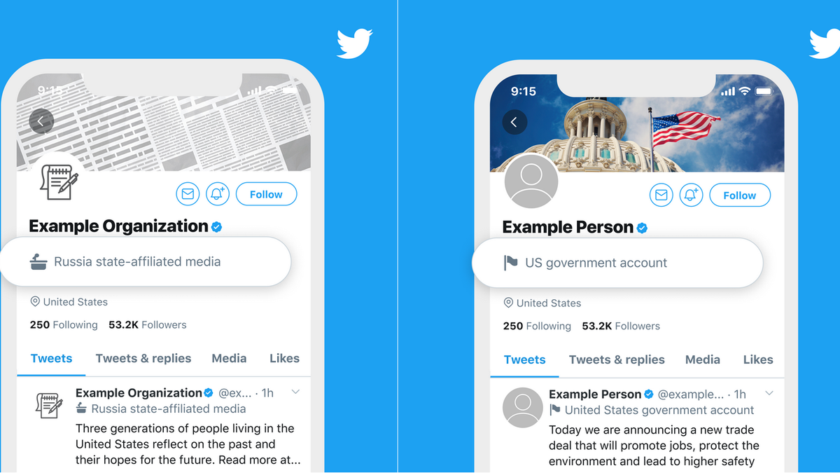 Twitter accounts of government officials and state-backed media will ...