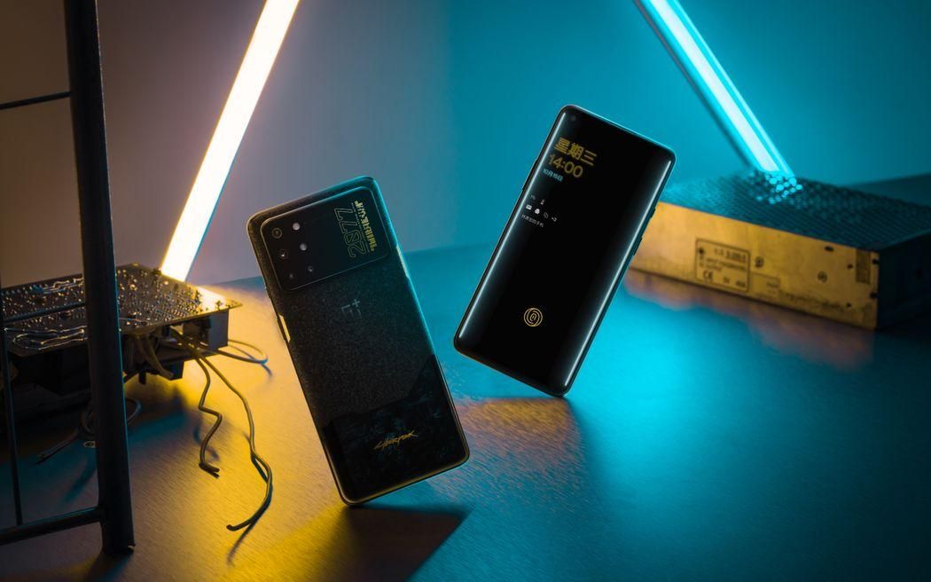 This is the OnePlus 8T Cyberpunk 2077 Limited Edition