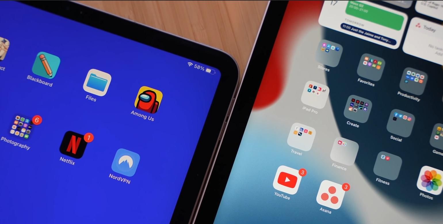 iPad mini and iPad Pro Menu
