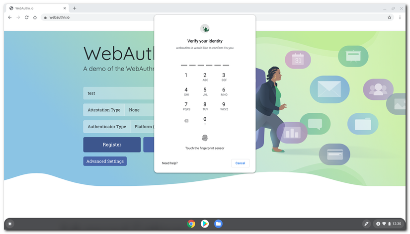 Chrome OS 88 introduces PIN and biometric sign-in support on websites